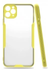 Mey İthalat®  iPhone 11 Pro Max Kılıf Platin Silikon - Sarı