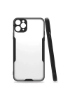Mey İthalat®  iPhone 11 Pro Max Kılıf Platin Silikon - Siyah