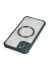 Mey İthalat®  iPhone 11 Pro Max Kılıf Prag Magneticsafe Kapak - Koyu Yeşil