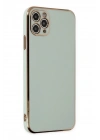 Mey İthalat®  iPhone 11 Pro Max Kılıf Volet Silikon - Açık Yeşil