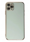 Mey İthalat®  iPhone 11 Pro Max Kılıf Volet Silikon - Açık Yeşil