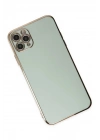 Mey İthalat®  iPhone 11 Pro Max Kılıf Volet Silikon - Açık Yeşil