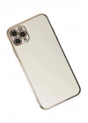 Mey İthalat®  iPhone 11 Pro Max Kılıf Volet Silikon - Beyaz