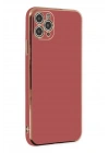 Mey İthalat®  iPhone 11 Pro Max Kılıf Volet Silikon - Kırmızı
