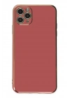 Mey İthalat®  iPhone 11 Pro Max Kılıf Volet Silikon - Kırmızı