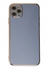 Mey İthalat®  iPhone 11 Pro Max Kılıf Volet Silikon - Mavi