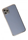Mey İthalat®  iPhone 11 Pro Max Kılıf Volet Silikon - Mavi