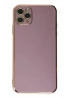 Mey İthalat®  iPhone 11 Pro Max Kılıf Volet Silikon - Mor