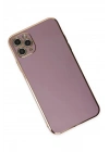 Mey İthalat®  iPhone 11 Pro Max Kılıf Volet Silikon - Mor