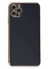 Mey İthalat®  iPhone 11 Pro Max Kılıf Volet Silikon - Siyah