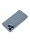 Mey İthalat®  iPhone 11 Pro Max Metal Kamera Lens Koruma Cam - Mavi