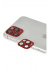 Mey İthalat®  iPhone 11 Pro Max Pers Alüminyum Kamera Lens - Kırmızı