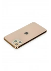 Mey İthalat®  iPhone 11 Pro Max Renkli Kamera Lens Koruma Cam - Sarı-Turuncu