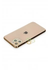 Mey İthalat®  iPhone 11 Pro Renkli Kamera Lens Koruma Cam - Sarı-Turuncu