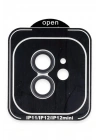 Mey İthalat®  iPhone 11 PVD Metal Kamera Lens - Siyah