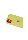 Mey İthalat®  iPhone 11 Rainbow Kamera Lens Koruma Cam - Kırmızı
