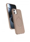 Mey İthalat®   iPhone 11 Regal Magsafe Standlı Kapak - Çöl Titanyum
