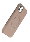 Mey İthalat®   iPhone 11 Regal Magsafe Standlı Kapak - Çöl Titanyum