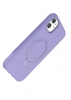 Mey İthalat®   iPhone 11 Regal Magsafe Standlı Kapak - Lila