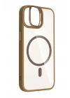 Mey İthalat®   iPhone 11 Remim Lensli Magsafe Standlı Kapak - Kahverengi