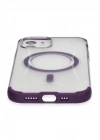 Mey İthalat®  iPhone 12 Hilton Magsafe Kapak - Derin Mor