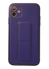 Mey İthalat®  iPhone 12 Kılıf Coco Deri Standlı Kapak - Mor