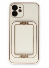 Mey İthalat®  iPhone 12 Kılıf Coco Elit Kapak - Beyaz