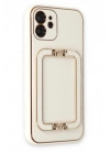 Mey İthalat®  iPhone 12 Kılıf Coco Elit Kapak - Beyaz