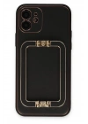 Mey İthalat®  iPhone 12 Kılıf Coco Elit Kapak - Siyah