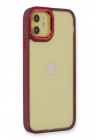 Mey İthalat®  iPhone 12 Kılıf Dora Kapak - Kırmızı