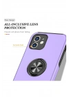 Mey İthalat®  iPhone 12 Kılıf Elit Yüzüklü Kapak - Mor