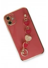 Mey İthalat®  iPhone 12 Kılıf Esila Silikon - Kırmızı