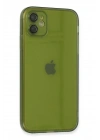 Mey İthalat®  iPhone 12 Kılıf Fly Lens Silikon - Yeşil