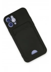 Mey İthalat®  iPhone 12 Kılıf Kelvin Kartvizitli Silikon - Siyah