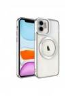 Mey İthalat®  iPhone 12 Kılıf Kross Magneticsafe Kapak - Gümüş