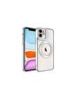 Mey İthalat®  iPhone 12 Kılıf Kross Magneticsafe Kapak - Gümüş