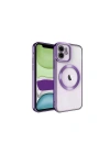 Mey İthalat®  iPhone 12 Kılıf Kross Magneticsafe Kapak - Mor