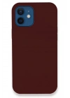 Mey İthalat®  iPhone 12 Kılıf Lansman Legant Silikon - Bordo