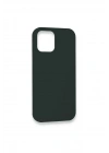 Mey İthalat®  iPhone 12 Kılıf Lansman Legant Silikon - Koyu Yeşil