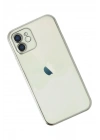 Mey İthalat®  iPhone 12 Kılıf  Lensli Silikon - Gümüş