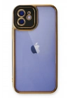 Mey İthalat®  iPhone 12 Kılıf Liva Lens Silikon - Siyah