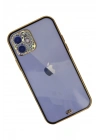 Mey İthalat®  iPhone 12 Kılıf Liva Taşlı Silikon - Siyah