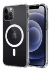 Mey İthalat®   iPhone 12 Kılıf Magneticsafe Şeffaf Silikon - Şeffaf