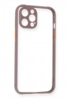 Mey İthalat®  iPhone 12 Kılıf Miami Şeffaf Silikon - Açık Mor
