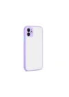 Mey İthalat®  iPhone 12 Kılıf Montreal Silikon Kapak - Mor
