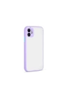 Mey İthalat®  iPhone 12 Kılıf Montreal Silikon Kapak - Mor