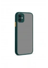 Mey İthalat®  iPhone 12 Kılıf Montreal Silikon Kapak - Yeşil