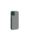 Mey İthalat®  iPhone 12 Kılıf Montreal Silikon Kapak - Yeşil