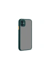 Mey İthalat®  iPhone 12 Kılıf Montreal Silikon Kapak - Yeşil