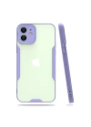 Mey İthalat®  iPhone 12 Kılıf Platin Silikon - Lila